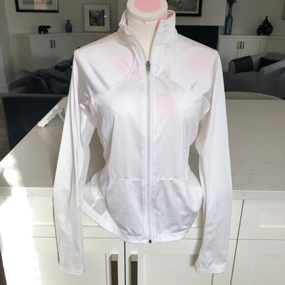 Lululemon Vintage Full Zip Running Jacket w Mesh Sides Back Zip Pockets Size 10 - Picture 13 of 13